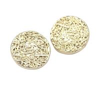 AIXILAN Boutons de Couture, Boutons artisanaux, 6 Grands Boutons Ronds Plats en métal doré for vêtements, Manteaux, Blazers, travaux d'aiguille décoratifs Faits à la Main, Bricolage(Gold,20mm)