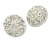 AIXILAN Boutons de Couture, Boutons artisanaux, 6 Grands Boutons Ronds Plats en métal doré for vêtements, Manteaux, Blazers, travaux d'aiguille décoratifs Faits à la Main, Bricolage(White,15mm)