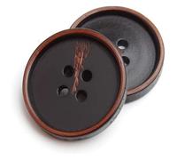 AIXILAN Boutons de Couture, Boutons artisanaux, Boutons de Couture, Boutons en résine, Boutons décoratifs for Manteaux, Coupe-Vent, Costume, Gros Boutons Ronds à Quatre œillets(Brown,18mm)