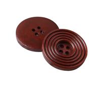 AIXILAN Boutons de Couture, Boutons artisanaux, Gros Boutons Ronds Noirs en Bois spiralé, 4 Trous, for Couture, Scrapbooking, Artisanat, vêtements, Bouton en Bois Fait Main(Brown Coffee,28mm)