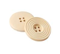 AIXILAN Boutons de Couture, Boutons artisanaux, Gros Boutons Ronds Noirs en Bois spiralé, 4 Trous, for Couture, Scrapbooking, Artisanat, vêtements, Bouton en Bois Fait Main(Milk White,30mm)