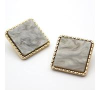 AIXILAN Boutons de Couture, Boutons artisanaux, Lot de 2 Boutons décoratifs en métal for Rideaux, poignée carrée Noire Double Face, Accessoires for vêtements, Bricolage(Ys609321,33MM)
