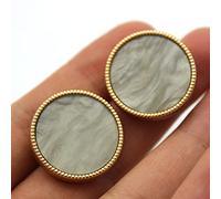 AIXILAN Boutons de Couture, Boutons artisanaux, Lot de 2 Boutons décoratifs en métal for Rideaux, poignée carrée Noire Double Face, Accessoires for vêtements, Bricolage(Ys609313,33MM)
