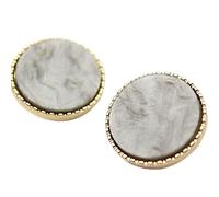 AIXILAN Boutons de Couture, Boutons artisanaux, Lot de 2 Boutons décoratifs en métal for Rideaux, poignée carrée Noire Double Face, Accessoires for vêtements, Bricolage(Ys609319,23MM)