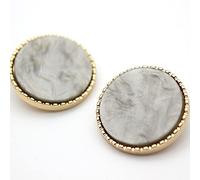 AIXILAN Boutons de Couture, Boutons artisanaux, Lot de 2 Boutons décoratifs en métal for Rideaux, poignée carrée Noire Double Face, Accessoires for vêtements, Bricolage(Ys609319,20MM)