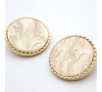 AIXILAN Boutons de Couture, Boutons artisanaux, Lot de 2 Boutons décoratifs en métal for Rideaux, poignée carrée Noire Double Face, Accessoires for vêtements, Bricolage(Ys609318,18MM)