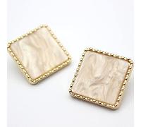 AIXILAN Boutons de Couture, Boutons artisanaux, Lot de 2 Boutons décoratifs en métal for Rideaux, poignée carrée Noire Double Face, Accessoires for vêtements, Bricolage(Ys609320,23MM)