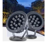 AIXILAN Spot Lights,24V Exterior Wall Projector Lights, Outdoor LED Spotlight, Long Distance Irradiation Narrow Beam Lamp, For Building Lighting(Rgb,6W(24v))