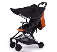 AIXING Pare Soleil Poussette Canne Universelle - Protection Anti UV UPF50+ Auvent De Poussette Protection Solaire Housse De Soleil pour Poussette Bébé Noir