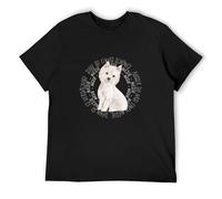 AIXINLI Cercle Westie Aquarelle Chien Motif West Highland White Terrier 3844 O-Neck 100% Cotton Short Sleeve Unisex T-Shirt M