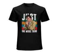AIXINLI Columbo Just One More Thing Vintage Mens Detective TV Series Cotton T-Shirt Black XXL