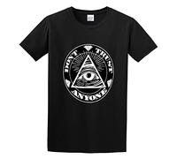 AIXINLI DTA Dont Trust Anyone Illuminati Anybody Urban Unisex 100% Cotton Short-Sleeve T-Shirts Black XL