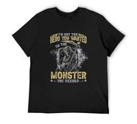 AIXINLI I'm Not The Hero You Wanted I'm The Monster You Needed O-Neck 100% Cotton Short Sleeve Unisex T-Shirt S
