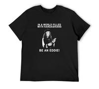 AIXINLI in A World Filled with Kardashians Be an Eddie T Shirt Men - AB Fab Patsy Shirt Top Short Sleeve T-Shirt Black M