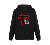 AIXINLI Indochine Hoody Unisex Ptinted Hoodies Long Sleeve Men's Hooded with Pocket Black S