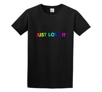 AIXINLI Just Love It Rainbow Pride Bi Lesbian Trans LGBT Love Peace Gay Hope O-Neck 100% Cotton Short Sleeve Unisex T-Shirt S