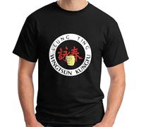 AIXINLI Leung Tin Wingstun Kung Fu O-Neck 100% Cotton Short Sleeve Unisex T-Shirt XXL