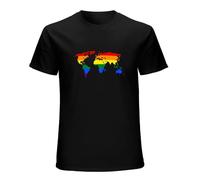 AIXINLI Print Rainbow World LGBTQ O-Neck 100% Cotton Short Sleeve Unisex T-Shirt M