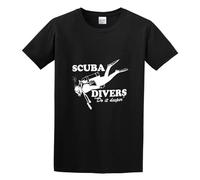 AIXINLI Scuba Divers Do It Deeper Diving Water Funny O-Neck 100% Cotton Short Sleeve Unisex T-Shirt XXL