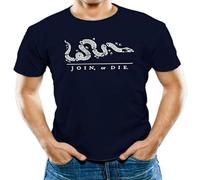 AIXINLI Seating Jumping Universal Apparel Join Or Die Freedom Ben Franklin O-Neck 100% Cotton Short Sleeve Unisex T-Shirt L