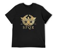 AIXINLI SPQR Roman Empire O-Neck 100% Cotton Short Sleeve Unisex T-Shirt L