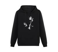 AIXINLI Tom Waits Musician Smoking Album Hoody Unisex Ptinted Hoodies Long Sleeve Men's Hooded with Pocket Black XL