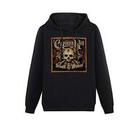 AIXINLI Warm Sweatshirts Cypress Hill Skull Bones Cotton Heavyweight Hooded Black L