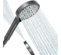 AIXMEET Pommeau de Duche, Pommeau de Douche Economie Deau,125mm de Diamètre, 6 Modes Réglables Répondent à Diverses Besoins Tels que se Laver, Laver les Animaux, et Rincer la Salle de Bain(gris)