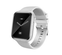 AIYAAIYA Montre Connectée Femme, 1,75" AMOLED Smartwatch Etanche IP68 pour Android iOS avec 130+ Sport Podometre Cardiofrequencemetre Oxymetre Notification SMS/Appel (Bracelet Gris)