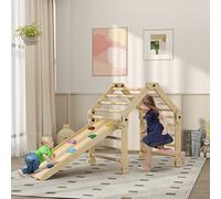 AIYAPLAY 3 en 1 Echelle d'escalade avec toboggan rampe, jouet d'escalade pliable pour enfants 18-48 mois charge 50 Kg