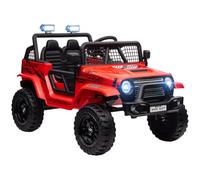 AIYAPLAY Auto électrique Enfant 12V télécommande 2.4G 3-6 Ans Rouge | Voiture électrique enfant avec musique, MP3, klaxon, projecteur, phare, amortisseurs, 3-5 km/h