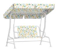 AIYAPLAY Balancelle de jardin, 2 places, pour enfants, avec toit pare-soleil réglable, ceinture de sécurité, banc à bascule pour jardin, terrasse, pour enfants de 3 à 6 ans, enfants jusqu'à 60 kg