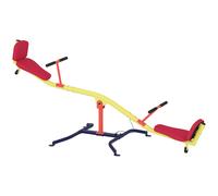 AIYAPLAY Balançoire à bascule pour enfant 3 à 12 ans, trébuchet rotatif 360°, sièges rembourrés avec dossiers, multicolore