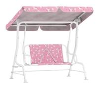 AIYAPLAY Balançoire Enfant 2 Places auvent réglable Ceintures Rose