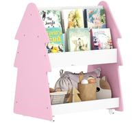 AIYAPLAY Bibliothèque et rangement de jouets pour enfants, bibliothèque à roulettes double face, étagère à livres pour enfants à 3 niveaux pour la salle de jeux, la chambre, la nurserie, la salle de