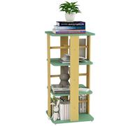 AIYAPLAY Bibliothèque pour enfant avec roulettes, rangement livre enfant 3 niveaux, meuble de rangement pour jouets, étagère cha vert clair