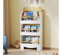 AIYAPLAY Bibliothèque pour enfant, rangement livre enfant 3 niveaux, meuble de rangement en forme d'ours, étagère chambre enfant pour salle de jeux, chambre d'enfant, bois naturel Descriptions Longues