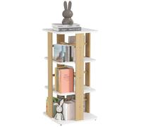 AIYAPLAY Bibliothèque pour enfants avec roulettes Étagère pour enfants avec 3 étagères pour crèches, chambre d'enfant Blanc et naturel