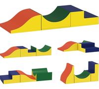 AIYAPLAY Blocs de construction en mousse Enfants 3 pièces Escalade Blocs de construction souples Set de gros blocs de construction Bébé Blocs de construction géants Cuir synthétique Jaune