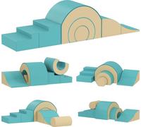AIYAPLAY Blocs de construction en mousse Enfants 5 pcs. Escalade Blocs de construction souples Géants Grands blocs de construction Set de blocs de construction Cuir synthétique Sable+Vert
