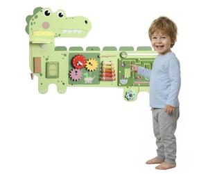 AIYAPLAY Busy Board Jouet Tableau d'Activités Dinosaure 2+ Ans Vert