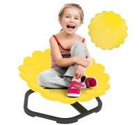 AIYAPLAY Chaise pivotante sensorielle pour Enfant, siège pivotant à 360° en Forme de Fleur pour l'entraînement de l'équilibre et de la Coordination, Base en Acier antidérapante, Jaune