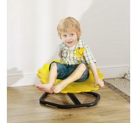 AIYAPLAY Chaise pivotante sensorielle pour enfant, siège pivotant pour l'entraînement de l'équilibre et de la coordination, jaune