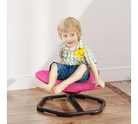 AIYAPLAY Chaise Pivotante Sensorielle pour Enfants, Forme Papillon, Favorise l'Equilibre et la Coordination, Plastique, Métal, Rose