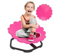AIYAPLAY Chaise rotative sensorielle pour enfants, chaise pivotante en forme de fleur pour équilibre/coordination, entraînement, siège rotatif multi-positions avec base antidérapante, rose