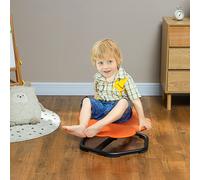 AIYAPLAY Chaise Sensorielle pour Enfants, Chaise Pivotante pour l'Autisme, Siège d'Entraînement à l'Équilibre Sensoriel en Plastique Orange
