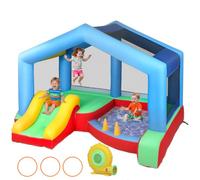 AIYAPLAY Château Gonflable 4 en 1 avec Souffleur pour 3 Enfants 3-8 Ans