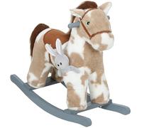AIYAPLAY Cheval à bascule pour bébé, cheval à bascule en peluche avec son réaliste et jouet en peluche, chaise à bascule pour les enfants âgés de 2 à 5 ans, marron