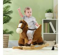 AIYAPLAY Cheval à bascule pour enfants jouet à bascule bébé de 18 à 36 mois avec effet sonore base en bois ceinture de sécurité