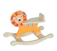 AIYAPLAY Cheval à Bascule pour Enfants, Lion Jouet à Bascule bébé en Bois avec Guidon et Base Stable, intérieur et extérieur, Cadeau pour garçons et Filles 2 à 5 Ans, Orange